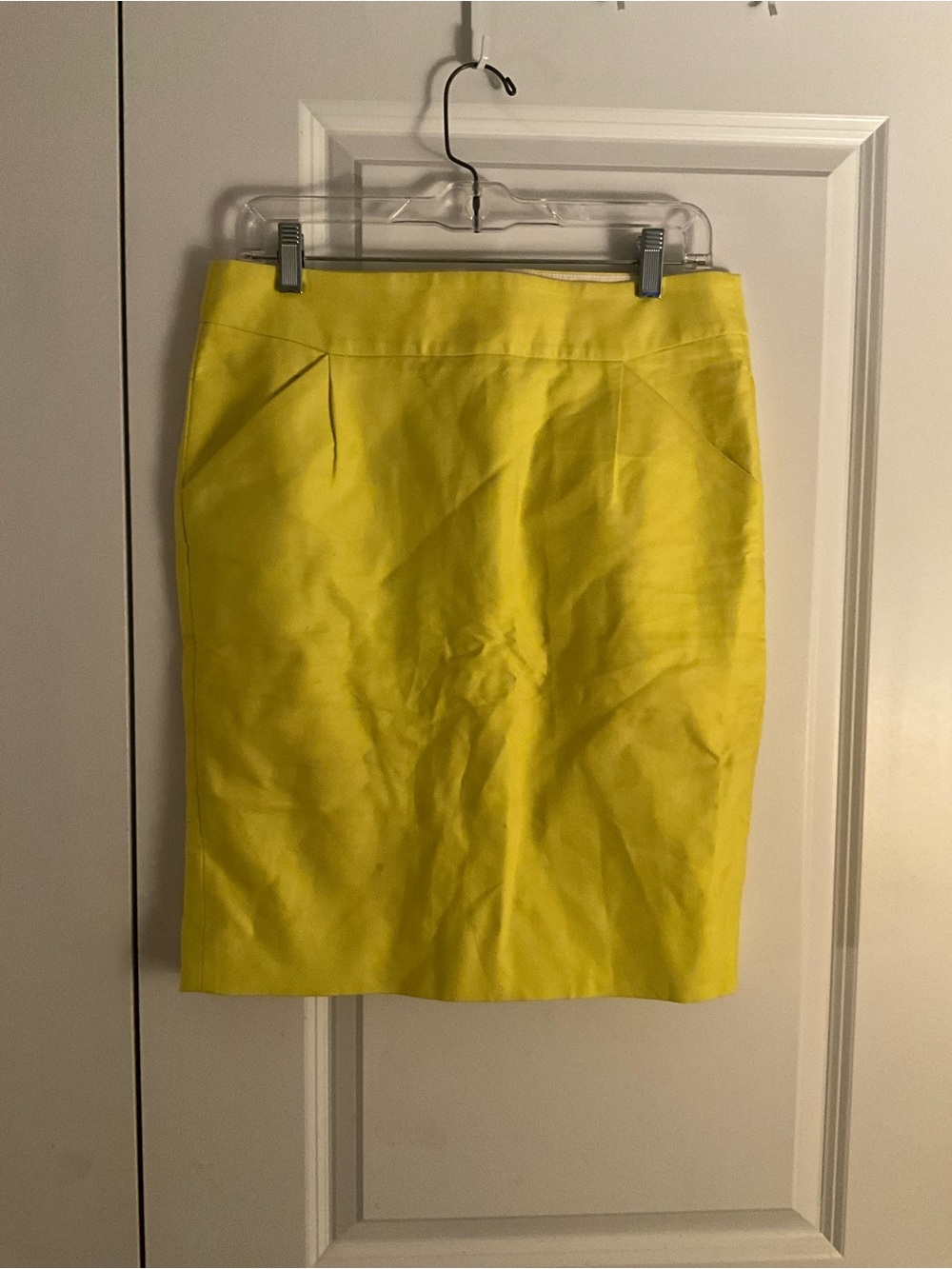 J. Crew Bright Yellow Pencil Skirt size 6